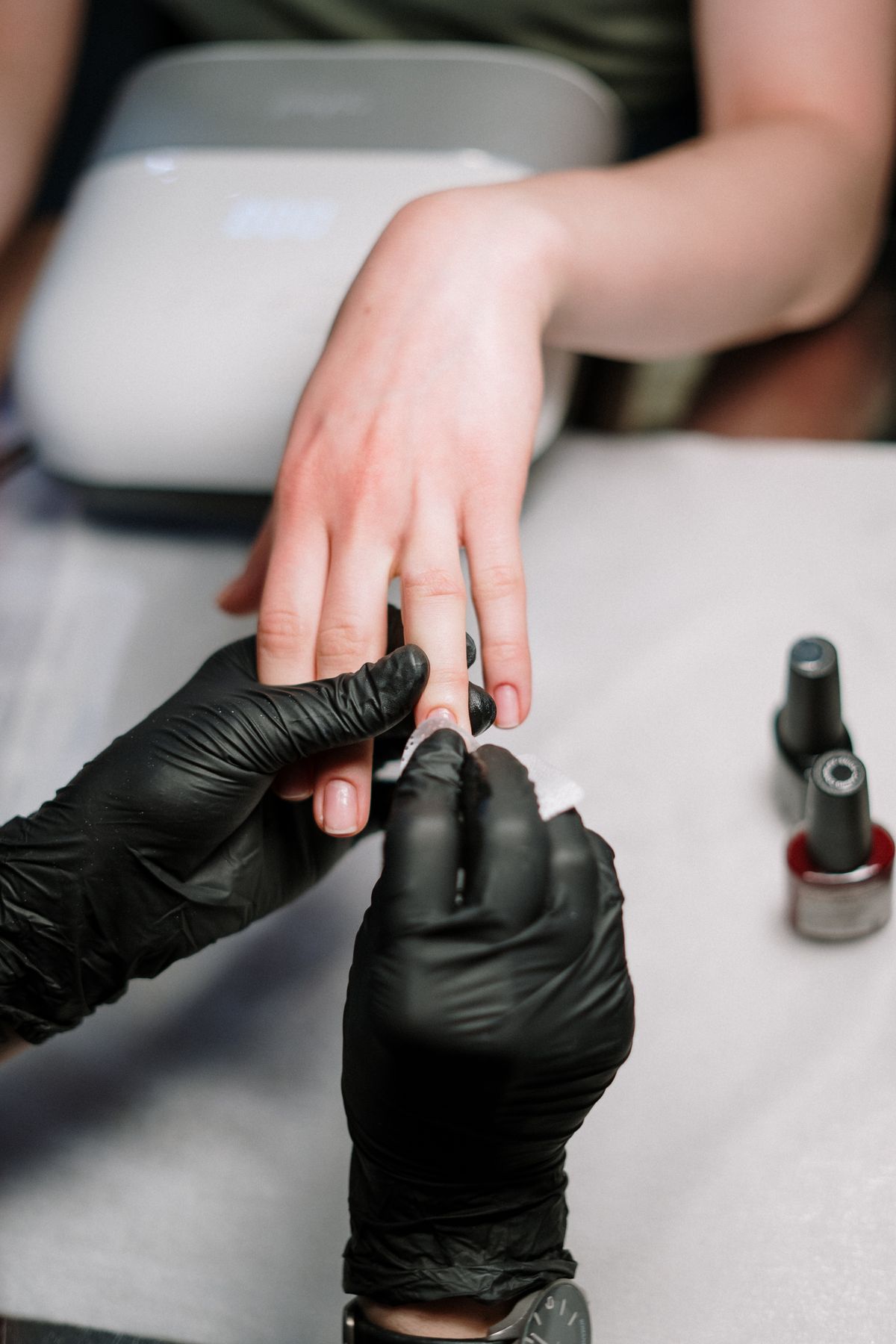 Manicure being applied at JB Nails & Spa